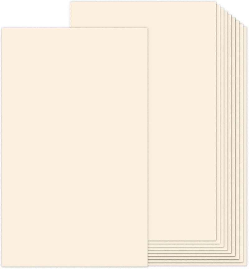 Goefun 8.5x14 Cream Cardstock Blank Cover Stock Thick Paper 100 Sheets, 80lb Heavyweight Legal Cardstock Printer Paper For Arts and Crafts, Posters, Brochures, Menus - Image 1